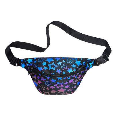 China Reflective Fabric High Visibility Bright Working Reflective Waist Bag For Men Women for sale