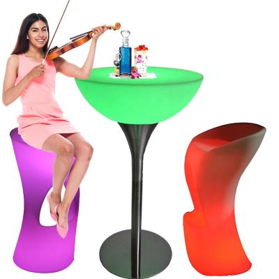 China 2021 Modern Popular LED Bar Chair IP 65 Bar Furniture Waterproof Glowing Color Changing LED Seats for sale