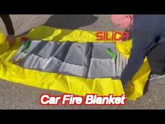 fireproof car fire blanket emergency vehicle fire protection 1000°c rated en 1869 certified