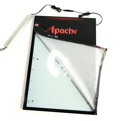 China Rail Station Slim Frame LED Light Box Shop Shop Menu Desktop Hanging Dynamic Flashing Display for sale