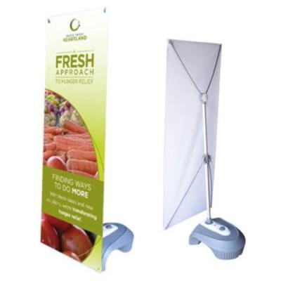 China Double Sided / Adjustable In Height / Outdoor Adjustable Door Use X Banner Stand With Water Filled Base for sale