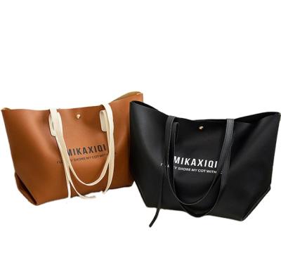 China Fashion New Fashion Fashion Soft PU Leather Tote Bag Ladies Hand Bags Women Shopping Handbags Large Capacity for sale