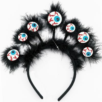 China Fashional Fashional Looks Terrific Head Halloween Hairband Fancy Party Black Alien Hairband Look Band Blood Eyes Hairband Shaped For Party for sale