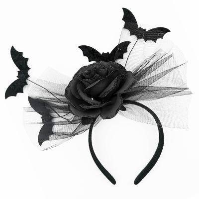 China Fashional Novelty Bat Halloween Party Horrific Headband Bats Headband Black Pink and Bats Halloween Headband for sale