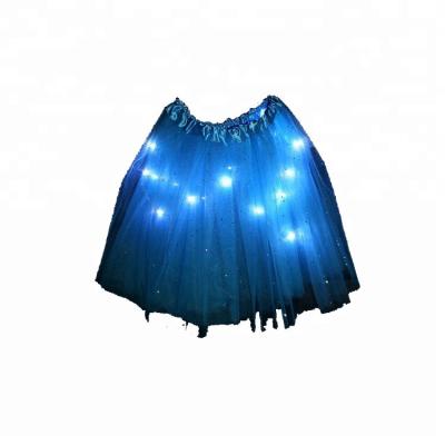 China Wholesale Breathable Multiple Color Water Blue Mini Led Tutu New Style Chiffon Full Sell Skirt Tutu Skirts For Girls for sale