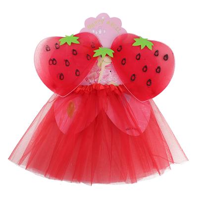 China Fashion Breathable Strawberry Beautiful Angel Baby Girl Breathable Upper Princess Tutu Skirt for sale