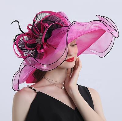 China Pretty Lady Pretty Fashional Lady Fashion Female Party Hats Wedding Kentucky Derby Church Hats Horse Racing Hats For Women for sale