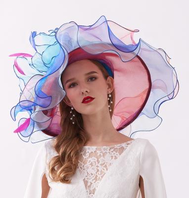 China 2020 New Character Character Design Fashion Wedding Hats Tea Party Fancy Church Hats Large Size Horse Rate Fancy Hats for sale