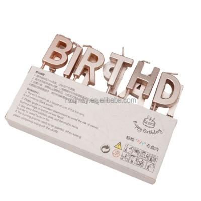 China Wholesale Birthday Party Letter Gold/Silver Letter Candle Party Happy Birthday Candle Cake Candle Decoration for sale