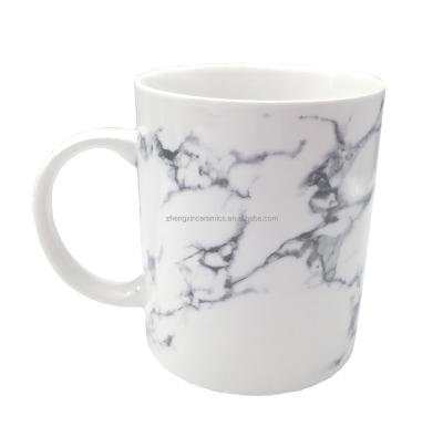 China Factory direct viable modern marble white porcelain beer tea cup ceramic coffee mug for sale