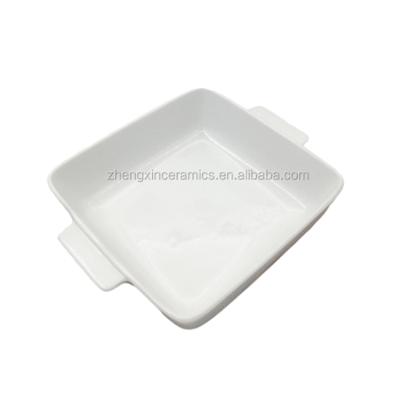 China Viable Chinese Supplier Wholesale Cheap Ceramic Bakeware With Two Handle for sale