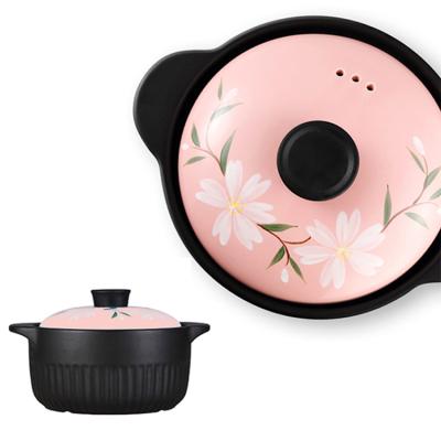 China Sustainable Wholesale Porcelain Kitchen Hot Pot Ceramic Casserole Set With Lid for sale