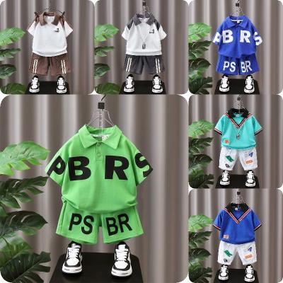 China 2023 casual new summer fashion letter printed boy's suit wholesale for sale