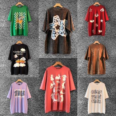 China 2023 new anti-shrink women's cartoon graphic printing casual looser size women's mid-length T-shirt top wholesale for sale