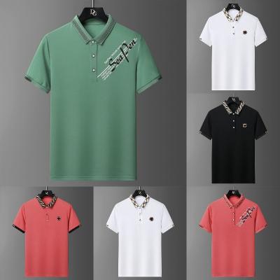 China wholesale 2023 Anti-Wrinkle Summer Cotton Polo Shirts High Quality Mens Fashion Clothing Luxury 100% Leisure Breathable Cotton Short Sleeve for sale