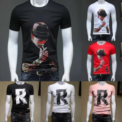 China wholesale 100% factory affordable good quality men's T-shirt casual large size summer Anti-wrinkle high quality cotton 2023 new for sale