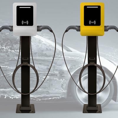 중국 IP54 보호 22 Kw AC EV 충전기 월 박스 듀얼 타입 2 소켓 11kW+11 KW 판매용