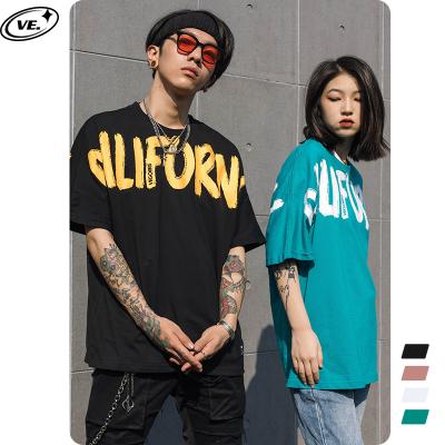 China Wholesale VEGORRS New Compressed White Design Hot Sale Tee Print Pattern California T Shirt For Men Unisex Streetwear for sale