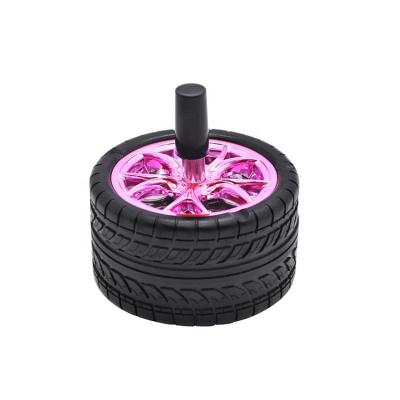 China New Arrival Metal Tire Ashtray Hookah Accessories Metal Car Stored Ashtray for sale