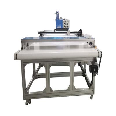 China Durable 2022 Fabric Sample Card Hot Selling Leather Production Line Automatic Mattress Sealing Three-axis Dispensing Machine for sale