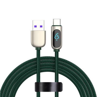 China Simple charging power with fast charging type-c digital data display cable for sale