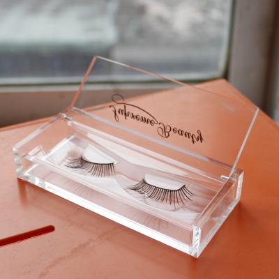 China Tapered Hot New Products For Crown 2020 Acrylic Packaging Eyelash Storage Box for sale