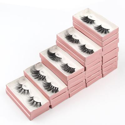 China Feather 15 Pair Set Fur Mink Lashes Custom Packaging And Label G500 G600 G700 G800 3d Mink Eyelashes for sale