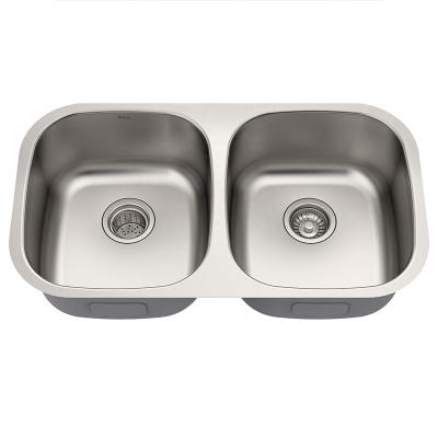 China USA & EU Style Stainless Steel Sink Table With Double Bowl Commercial Sink For Kitchen for sale