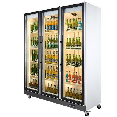 China mini single-temperature bar refrigerator glass undercounter display showcase rack beer upright freezer for sale