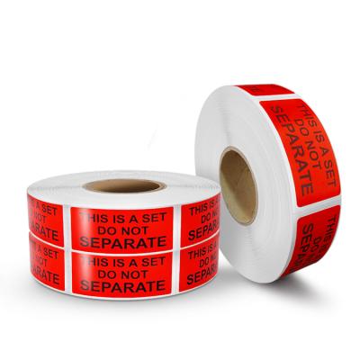 China Factory Wholesale Self Adhesive Warning Fragile Labels Waterproof Roll Glossy Paper Sticker for sale