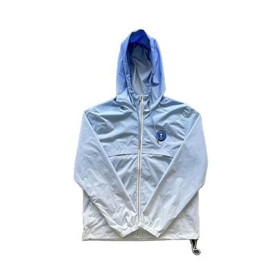 China Original Embroidered Ice Blue Trapstar Anorak Jacket Piumino Trapstar Coat QUICK DRY 1:1 Good Quality Windproof Jackets for sale