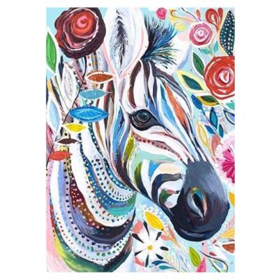 China Wholesale 5D Customization Diamond Painting DIY Crystal Kit Full Drill Customized Animal Zebra Cross Stitch With Good Canvas for sale