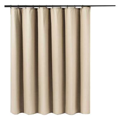 China Customized Sustainable High Quality Plain Waterproof Padded Waffle Shower Curtain for sale