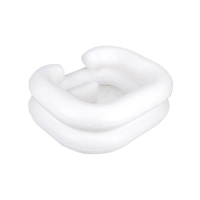 China Best Selling Sustainable High Quality Inflatable Portable Hair Wash PVC Shampoo Basin for sale