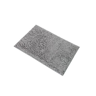 China Gray Rugs Shag Mat Viable For Bathroom Slip Resistant Shag Rug Chenille Bath Mat Extra Soft Covers And Absorbent Bath Cover For Shower Room for sale