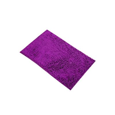 China Sustainable Shaggy Chenille Bath Mat For Sale Multicolor Rectangle Design Washable Hotel for sale