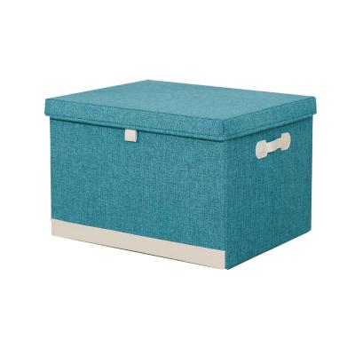 China Cardboard Collapsible Foldable Sturdy Storage Boxes Non-Woven Cloth Box Organizer Sturdy Bins For Clothes for sale