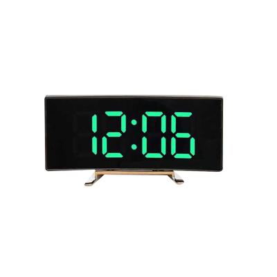 China Pastoral Multifunction Table Clock LED Mirror Electronic Digital Home Office Alarm Clocks for sale