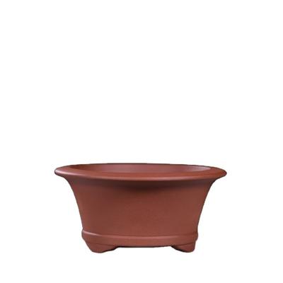 China Purple Sand Bonsai Pot Unglaze Basin China Yixing Mini Bonsai Pots Garden Flowerpot Purple Sand for sale