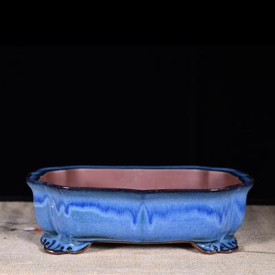 China Minimalist bonsai pot special for garden decoration flowerpot ceramic succulent planter air permeable type with drain hole for sale