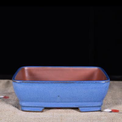 China Special minimalist ceramic flowerpot planter bonsai succulent pot for garden decoration air permeable type with drain hole for sale