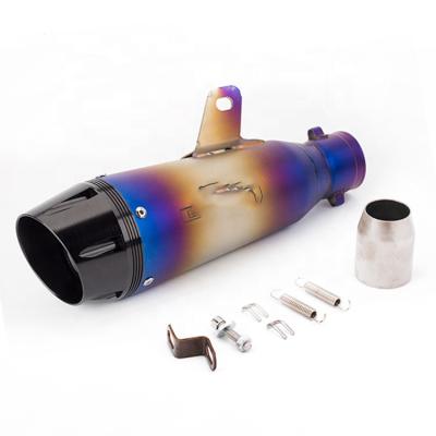 China Stainless Steel REALZION Racing Motorcycle Parts Wholesale Modified Straight Exhaust Pipe For Universal for sale