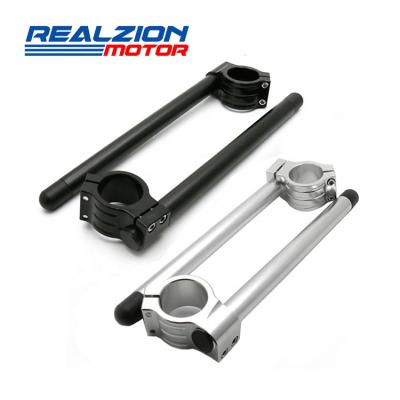 China REALZION Aluminum Alloy CNC Aluminum Handlebar Separate Handlebar Set 31mm 32mm 33mm For Motorcycle Modification Parts for sale