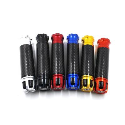 China REALZION Red Gold Titanium Motorcycle Aluminum Black Blue Aluminum 22MM 24MM Hand Grips Handlebar For Universal for sale