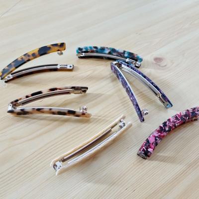 China Plastic Hair Clips 2022 Fashion Ladies Casual Cute Print Custom Hair Clips Elegant Ladies Claw Clips For Thick Hair for sale