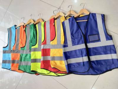 China Customized Yellow Reflective Vest Hi Vis 100% Polyester High Visibility Vest for sale