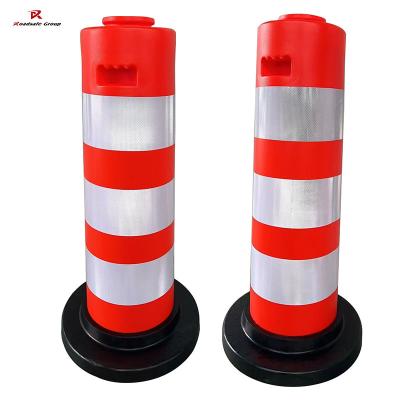 China 2024 Road Safety Anti-Collision Bucket  PE Traffic Barrier Drum With Rubber Base for sale