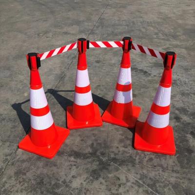 China Retractable Belt Traffic Cone Topper Traffic Cone Connected Tape Topper for sale