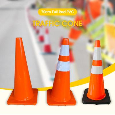 China 20 Years manufacturer Beijing Roadsafe Wholesale 30/45/70/75/90cm orange traffic flexible PVC Safety cones supplier for sale