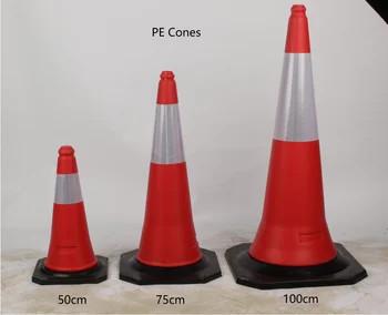 China Cone de trânsito de 20 polegadas Cone de PE de 50 centímetros Cone de estrada laranja Cone refletor à venda